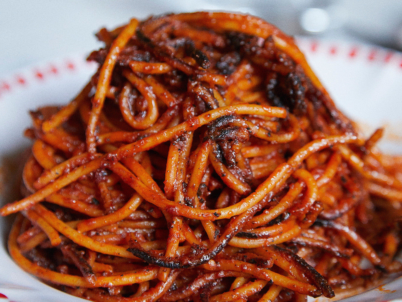 Spaghetti all'assassina з чорним перцем Вануату