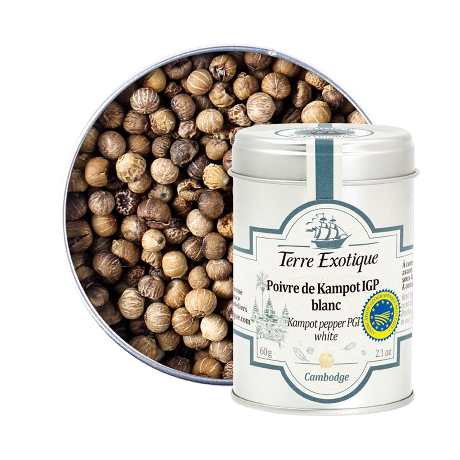 Білий перець Kampot pepper PGI white